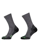 Skarpetki męskie - CMP Wełniane skarpety trekkingowe w kolorze ciemnoszarym - miniaturka - grafika 1