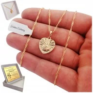 Biżuteria dla dzieci - ZŁOTY ŁAŃCUSZEK+MEDALIK SZKAPLERZ MATKA BOSKA PREZENT NA CHRZEST KOMUNIĘ - miniaturka - grafika 1