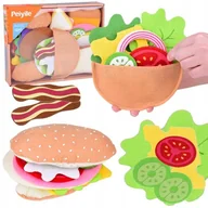 Zabawy w naśladowanie dorosłych - Pieczywo Warzywa Zrób Kanapkę Miękki materiał Produkty spożywcze ZA5242 - miniaturka - grafika 1