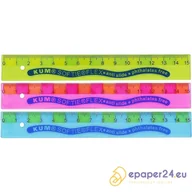 Linijki, ekierki - Linijka plastikowa Kum Softie Flex 15cm mix kolorów - miniaturka - grafika 1