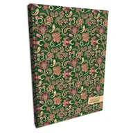 Kalendarze - Kalendarz 2025 książkowy dzienny A4 sobota niedziela osobno soft touch PAISLEY KWIATY GREEN - miniaturka - grafika 1