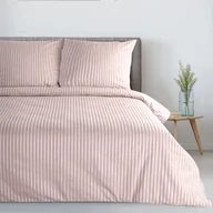 Pościel - Pościel 160x200 różowa Pasy polycotton adamaszkowa Eurofirany - miniaturka - grafika 1