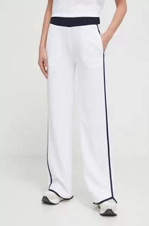 Spodnie damskie - Guess spodnie dresowe kolor biały gładkie - grafika 1