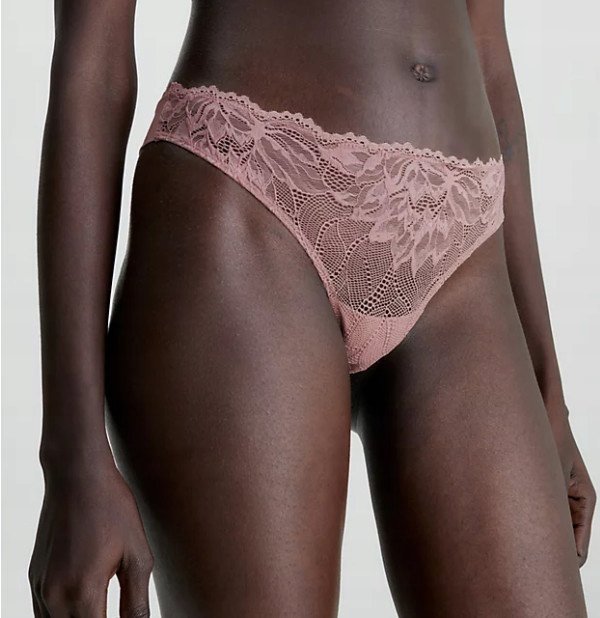 Calvin Klein Damskie Majtki Stringi Koronkowe Różowe S 0Z8C5* Tia