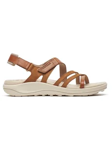 Merrell Skórzane sandały "Harbor Backstrap" w kolorze jasnobrązowym - Sandały damskie - miniaturka - grafika 1