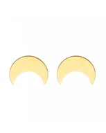 Kolczyki - Złote kolczyki z księżycem - miniaturka - grafika 1