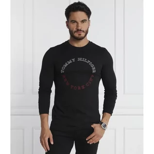 Koszulki męskie - Tommy Hilfiger Longsleeve MONOTYPE ROUNDLE | Slim Fit - grafika 1