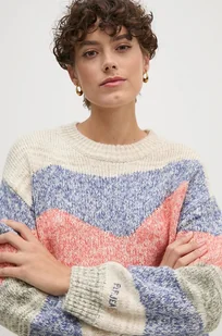 Pepe Jeans sweter z domieszką wełny HARRIET damski kolor beżowy  PL702232 - Swetry damskie - miniaturka - grafika 1