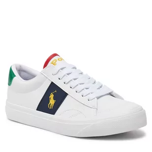 Sneakersy Polo Ralph Lauren RL00564110 J White Tumbled/Navy/Green W/ Yellow Pp - Buty dla chłopców - miniaturka - grafika 1