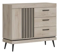 Komody - Komoda Mati Mi03 1D3S Dąb Cremona Cotta / Czarny - miniaturka - grafika 1