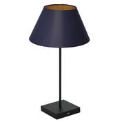 Lampy stojące - Luminex USB 905 lampa stołowa lampka 1x60W E27 czarny/niebieski/złoty - miniaturka - grafika 1