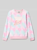 Bluzy dla dziewczynek - Bluza z czystej bawełny z nadrukiem z logo model ‘Active’ - miniaturka - grafika 1