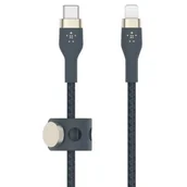 Kable USB - Belkin Kabel USB Typ-C Lightning Braided Silicone 3m Niebieski CAA011BT3MBL - miniaturka - grafika 1