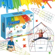 Klocki - Mega Kolorowy Zestaw Kreatywnych Słomek Konstrukcyjnych 1000 Elementów - miniaturka - grafika 1