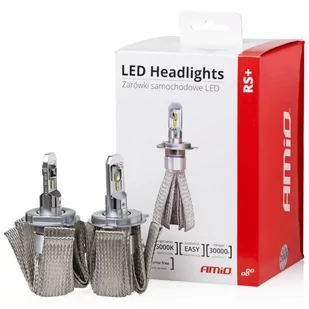 AMiO 01082 Żarówki świateł mijania LED RS+ slim H4 50W AMI-01082 - Żarówki samochodowe - miniaturka - grafika 1