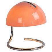 Lampy stojące - Stojąca lampa biurkowa Cato z metalu do salonu różowa złota - miniaturka - grafika 1