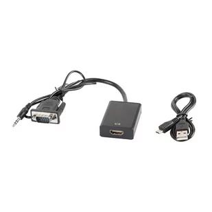 Lanberg Adapter VGA + 3.5 mm miniJack - HDMI - Adaptery i przejściówki - miniaturka - grafika 5