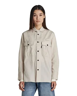 G-STAR RAW Koszulka damska Officer Bf Ls Blouse, beżowy/khaki (Whitebait D125-1603), XL - Koszulki i topy damskie - miniaturka - grafika 1