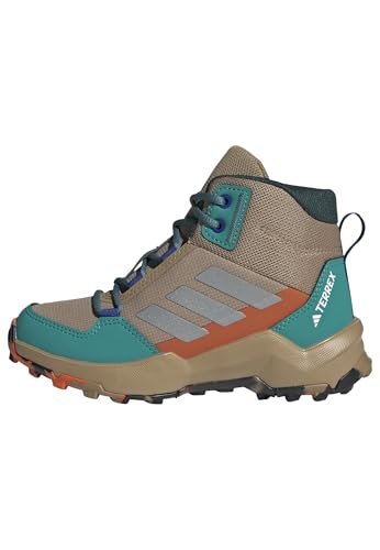 adidas Uniseks - dzieci TERREX AX4R MID HIKING SHOES, Cardboard/Matte Silver/Pure Teal, 28 EU