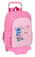 Plecaki szkolne i tornistry - Safta STITCH CHILL - Plecak szkolny z wózkiem 905, idealny dla dzieci w różnym wieku, wygodny i wszechstronny, jakość i wytrzymałość, 33 x 14 x 42 cm, Miętowy/różowy, M, Casual - miniaturka - grafika 1
