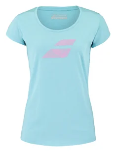 Koszulka damska Babolat  Exercise Flag Tee Women Angel Blue S - Koszulki sportowe damskie - miniaturka - grafika 1