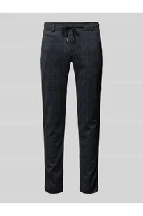 Spodnie materiałowe o kroju slim fit z trokami - Bugatti - Spodnie męskie - miniaturka - grafika 1