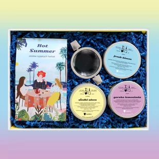 Zestaw prezentowy na wyjątkową letnią okazję Box HOT SUMMER. Zestaw 10 saszetek 10x 5g z herbatą różenego rodzaju i smaku, herbata owocowa, rooibos .. - Zestawy upominkowe - miniaturka - grafika 1