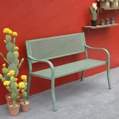 Ławki ogrodowe - Ławka ogrodowa 123 x 60 cm miętowy - miniaturka - grafika 1