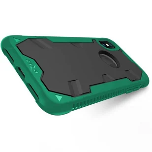 Zizo Proton Case Pancerne etui iPhone X ze szkłem 9H na ekran (Emerald Green/Solid Black) - Etui i futerały do telefonów - miniaturka - grafika 5