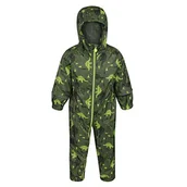 Spodnie i spodenki dla chłopców - Regatta 'Pobble' wodoodporne oddychające w pełni wyściełane spodnie z nadrukiem - cyprys zielony, 6-12 m - miniaturka - grafika 1