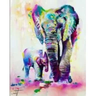 Malowanie po numerach - Malowanie po numerach. Słonie 40 x 50 5610 - Norimpex - miniaturka - grafika 1