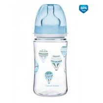 Canpol babies Canpol Antykolkowa butelka szeroka EasyStart IN THE CLOUDS 240 ml blue - Butelki dla niemowląt - miniaturka - grafika 1