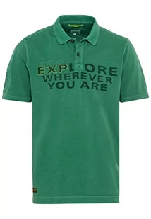 camel active Męska koszulka polo, zielony (Fir Green), M - Koszulki męskie - miniaturka - grafika 1