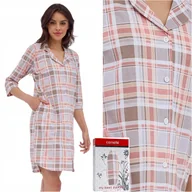 Bielizna nocna - Koszula nocna rozpinana bawełniana CORNETTE 484/388 Sharon L - miniaturka - grafika 1