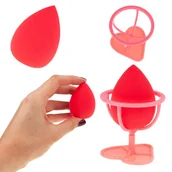 Gąbeczki do makijażu - Inna Marka TG56456 GĄBKA DO MAKIJAŻU + STOJAK NA GĄBKI BLENDER ZESTAW - miniaturka - grafika 1