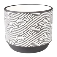 Donice - Osłonka FOLKE terrakota 14 x 14 x 12 cm biało-czarny - miniaturka - grafika 1