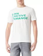 Koszulki męskie - camel active Męski T-shirt, Broken White, 5XL - miniaturka - grafika 1
