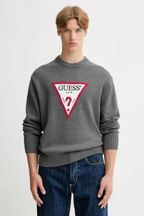 Guess Jeans sweter bawełniany kolor szary M4BR32 Z3HM1 - Swetry męskie - miniaturka - grafika 1