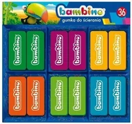 Przybory szkolne - Bambino Gumki do ścierania 36 sztuk display St Majewski - miniaturka - grafika 1