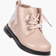 Botki damskie - Trzewiki Dziecięce Botki Ekoskóra Zimowe Ocieplane Różowe Apawwa SQ626 Różowy 22 - miniaturka - grafika 1