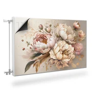 Dekoracje domu - Mata Magnetyczna Na Kaloryfer PEONIE Kwiaty Styl Vintage 80cm x 60cm - miniaturka - grafika 1
