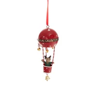 Bombki - Zawieszka choinkowa SASI metalowa czerwony balon 18 cm HOMLA - miniaturka - grafika 1