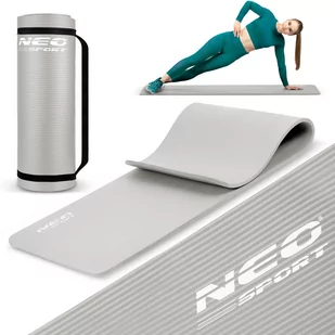 Neo-Sport Mata do ćwiczeń 183 x 60 cm Neo-Sport - 192200 szara 192200 - Maty do ćwiczeń - miniaturka - grafika 1