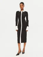 Sukienki - KARL LAGERFELD Sukienka codzienna A1W13031 Czarny Slim Fit - miniaturka - grafika 1