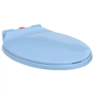 VidaXL Cicha i szybko odpinana deska sedesowa, niebieska, owalna - Deski sedesowe - miniaturka - grafika 1
