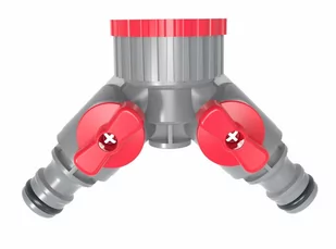 AwTools Trójnik 2-ZAWOROWY 1/2"-3/4" - Węże ogrodowe i zraszacze - miniaturka - grafika 1