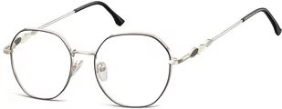 Sunoptic Okulary oprawki owalne zerówki metalowe korekcyjne L122B - Okulary korekcyjne, oprawki, szkła - miniaturka - grafika 1