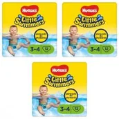 Pieluchy - Huggies Pieluchy do pływania 3-4 Little Swimmers (7-15 kg) Zestaw 3 x 12 szt. - miniaturka - grafika 1