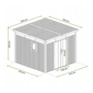 Altany ogrodowe - Domek Ogrodowy Hardmaister Narzędziowy Stal OTTAWA Szopa 294x294cm Szary Mocny 1 szt - miniaturka - grafika 1