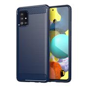 Etui i futerały do telefonów - Carbon Case elastyczne etui pokrowiec Samsung Galaxy A51 5G niebieski - miniaturka - grafika 1